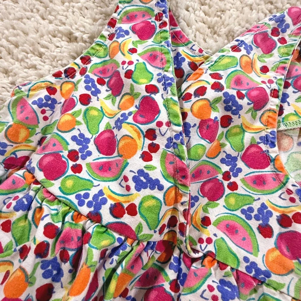 Vintage Baby OshKosh Bgosh Fruit Print Bubble Romper‎ 12M Hard to Find HTF Rare